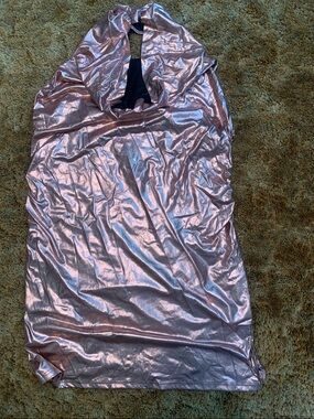 🩷🩷SUPER SEXY SHEIN 4X Metallic Pink Women’s HALTER DRESS!Shimmery Rose Tone🩷🩷